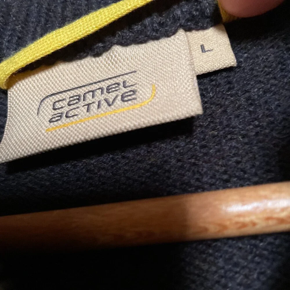 VINTAGE Men's Lambswool Knit Sweater Pullover. PRISTINE Camel Active / Dornbush - Picture 6 of 15
